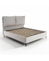 Letto Matrimoniale Vogue con Contenitore in Tessuto Grigio Chiaro – Eleganza e Comfort con Cuscini Imbottiti