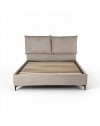 Letto Matrimoniale Vogue con Contenitore in Tessuto Tortora – Eleganza e Comfort con Cuscini Imbottiti