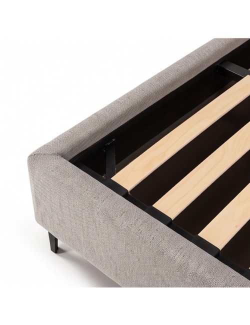 Letto Matrimoniale Vogue con Contenitore in Tessuto Tortora – Eleganza e Comfort con Cuscini Imbottiti