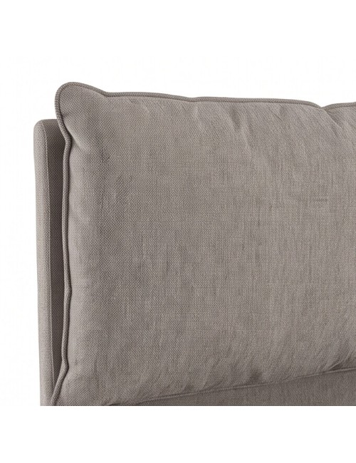 Letto Matrimoniale Vogue con Contenitore in Tessuto Tortora – Eleganza e Comfort con Cuscini Imbottiti