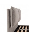 Letto Matrimoniale Vogue con Contenitore in Tessuto Tortora – Eleganza e Comfort con Cuscini Imbottiti