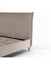 Letto Matrimoniale Line con Contenitore in Tessuto Tortora – Stile Moderno e Praticità Salvaspazio