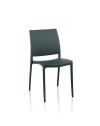 Set 4 Sedia polipropilene Curtis colore grigio metal