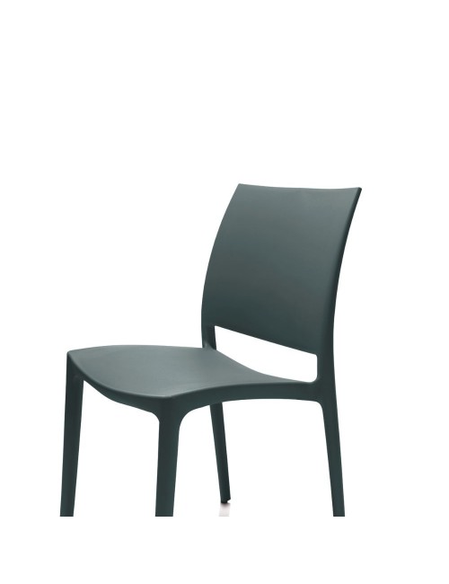 Sedia Polipropilene Curtis colore grigio metal prezzo