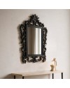 Specchio stile barocco con cornice Intagliata polipropilene nero 62x86H SPECCHIO1