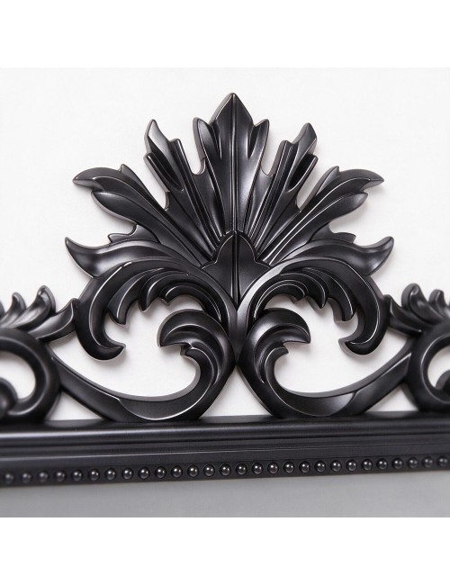 Specchio stile barocco con cornice Intagliata polipropilene nero 62x86H SPECCHIO1