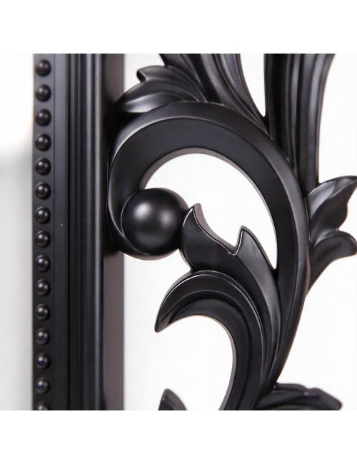 Specchio stile barocco con cornice Intagliata polipropilene nero 62x86H SPECCHIO1
