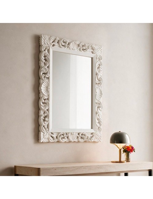 Specchio barocco bianco 60x80H SPECCHIO2: Raffinatezza e stile per la tua casa