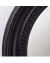 Specchio Decorativo Rotondo MR512 da Parete 45x45 cm Nero con Bordo Interno Perlinato