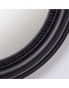 Specchio Decorativo Rotondo MR512 da Parete 45x45 cm Nero con Bordo Interno Perlinato