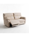 Divano Relax 3 Posti Alice con 2 Recliner Elettrici in Tessuto Idrorepellente Beige