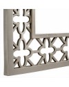 Specchio Decorativo Rettangolare MRHW8903 da Parete 48x67 cm Champagne con Cornice Traforata a Quadrifoglio