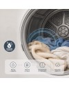 Asciugatrice Daya DHTD9PD 9 kg pompa di calore con rotazione bidirezionale e sensore umidità bianco classe D