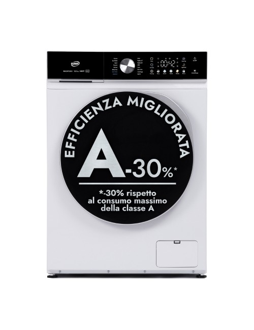 Lavatrice Daya MAGIC12A3 1400 giri 12 kg inverter BLCD con display touch a colori bianco classe A