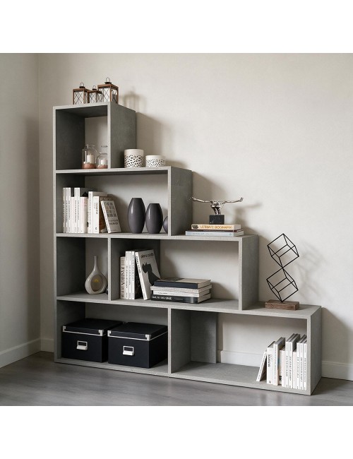 Libreria a Scala Alis 145x145 cm. Colore Beton Prezzo