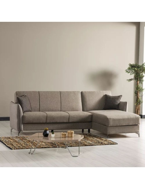 Divano con Penisola Reversibile Fellis Colore Grigio Chiaro Prezzo