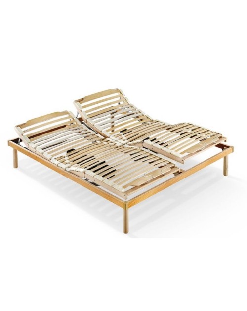 Rete matrimoniale elettrica in legno Master