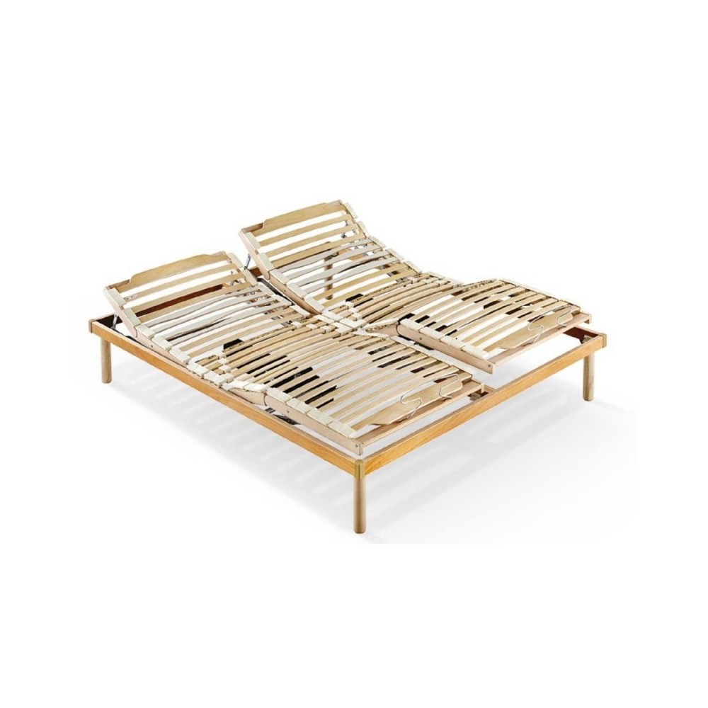 Rete matrimoniale elettrica in legno Master