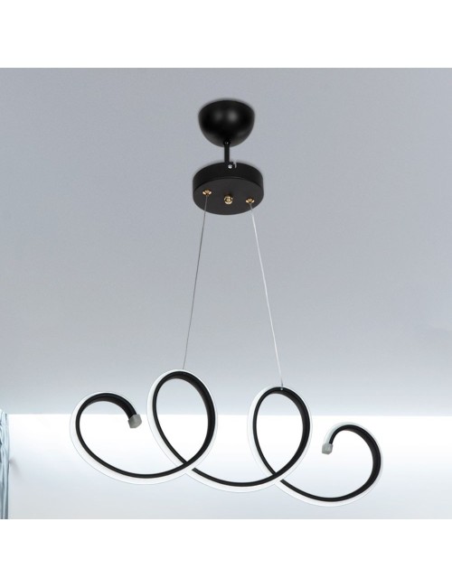 Lampada a Sospensione LED forma spirale Afra MDL4441 colore nero