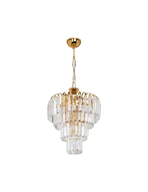 Lampada a sospensione a 3 luci Miranda MDL3831 vetro e oro