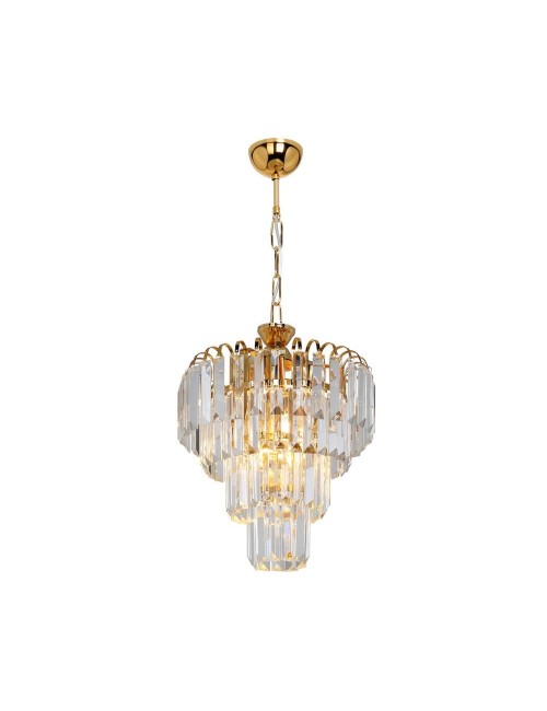 Lampada a sospensione a 3 luci Miranda MDL3831 vetro e oro