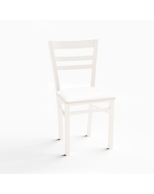 Set 2 sedie in legno Cromica colore bianco opaco