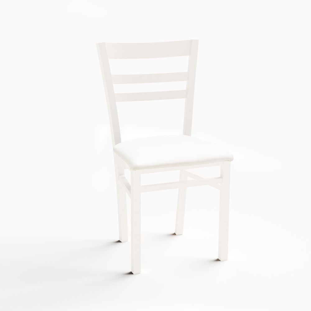 Set 2 sedie in legno Cromica colore bianco opaco