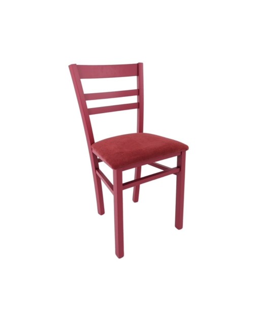 Set 2 sedie in legno Cromica colore rosso cremisi