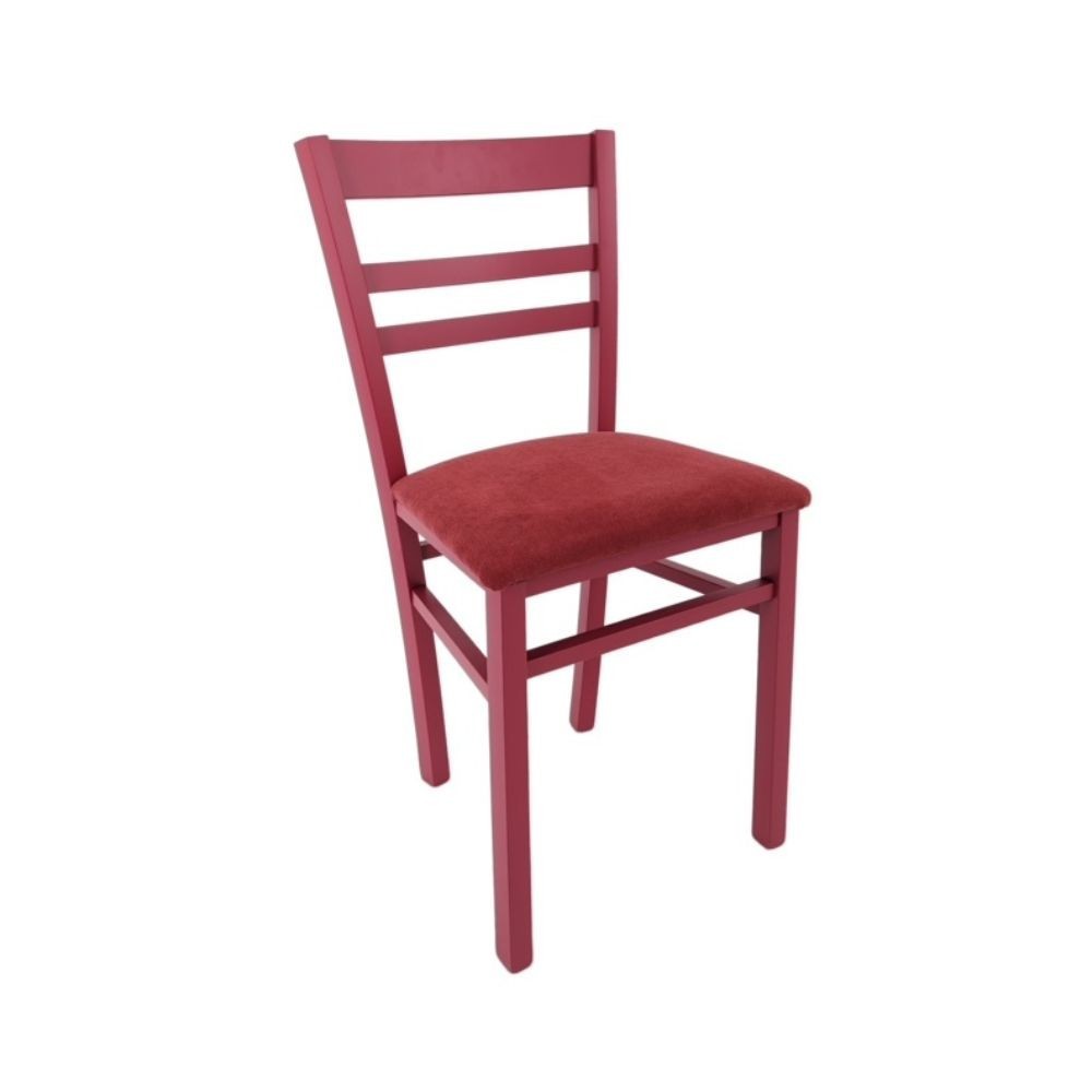 Set 2 sedie in legno Cromica colore rosso cremisi