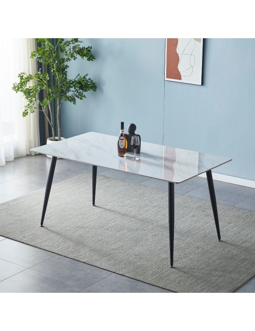 Tavolo Top Ceramica Effetto Marmo Bianco Mila 140x80 Prezzo