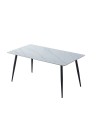 Tavolo top ceramica effetto marmo bianco Mila 140x80