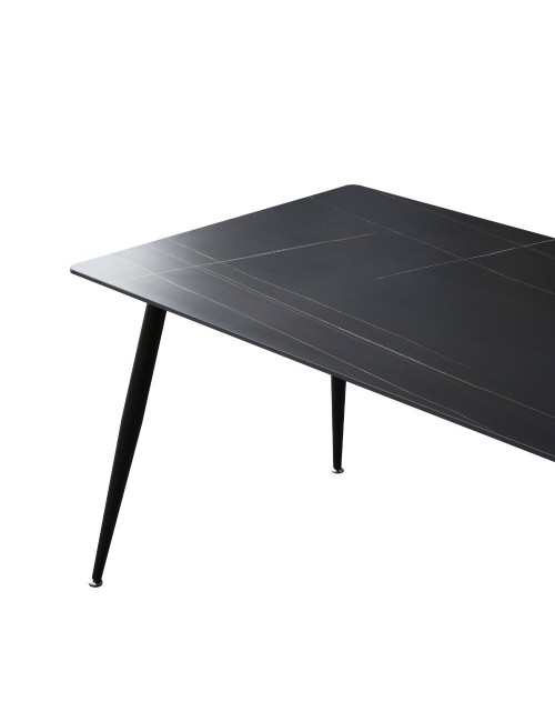 Tavolo Top Ceramica Effetto Marmo Nero Opaco Mila 140x80 Prezzo