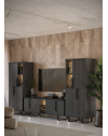 Mobile porta Tv 4 ante Zaira 165x49x60h palissandro nero