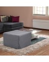 Pouf trasformabile in letto Vega tessuto grigio