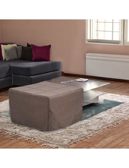 Pouf Trasformabile in Letto Vega Tessuto Tortora Prezzo