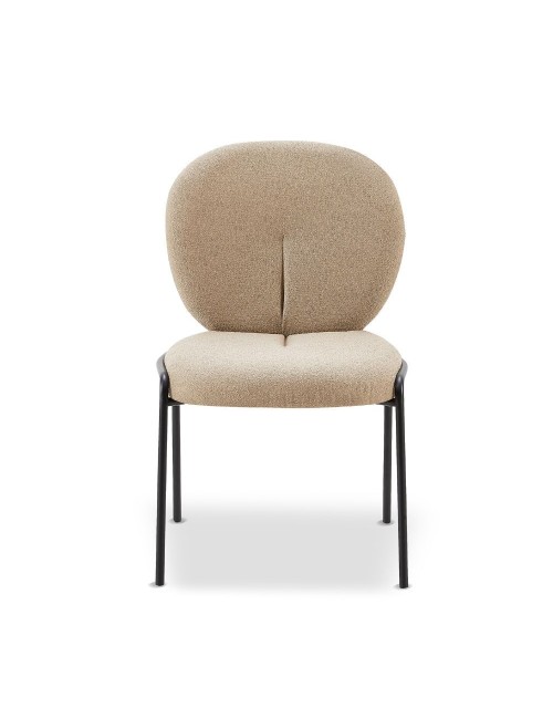 Sedia da Pranzo Tessuto Teddy Beige Sirio 53x39x94h Prezzo