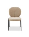 Set 2 Sedie da pranzo tessuto teddy beige Sirio 53x39x94h
