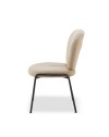 Set 2 Sedie da pranzo tessuto teddy beige Sirio 53x39x94h