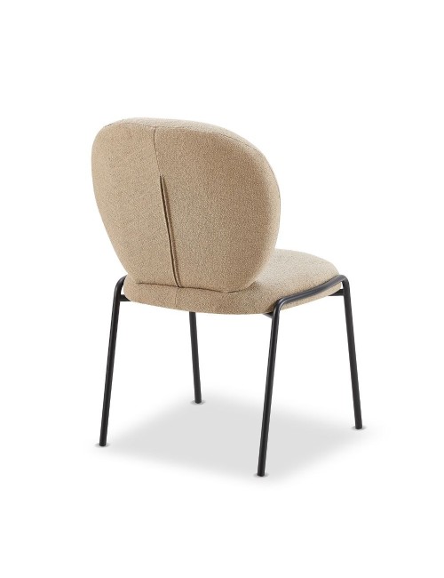 Sedia da Pranzo Tessuto Teddy Beige Sirio 53x39x94h Prezzo