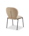 Set 2 Sedie da pranzo tessuto teddy beige Sirio 53x39x94h
