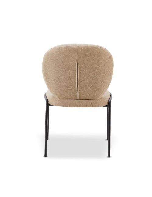 Sedia da Pranzo Tessuto Teddy Beige Sirio 53x39x94h Prezzo