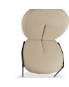 Set 2 Sedie da pranzo tessuto teddy beige Sirio 53x39x94h