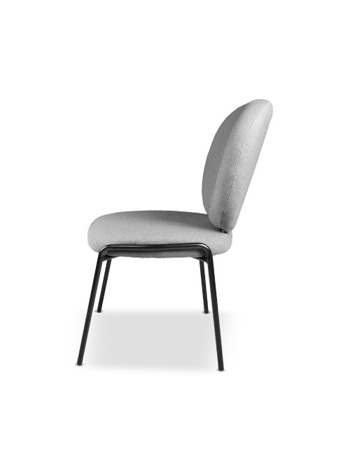 Sedia da Pranzo Tessuto Teddy Grigio Sirio 53x39x94h Offerta