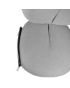 Set 2 Sedie da pranzo tessuto teddy grigio Sirio 53x39x94h