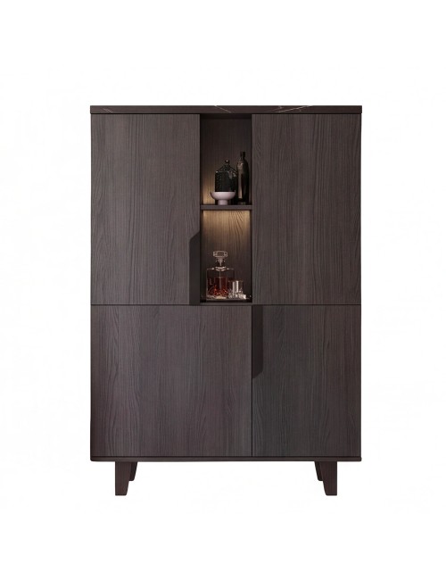 Vetrina Credenza 2 Ante Palissandro Nero Zaira 110x49x159h Prezzo