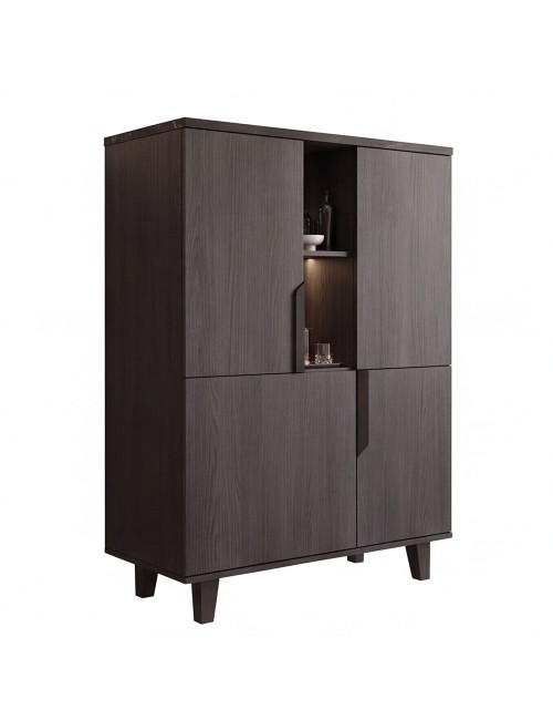 Vetrina Credenza 2 Ante Palissandro Nero Zaira 110x49x159h Prezzo