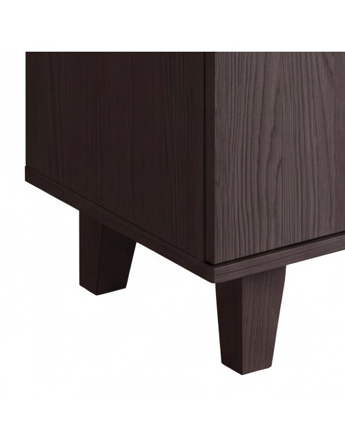 Vetrina Credenza 2 Ante Palissandro Nero Zaira 110x49x159h Prezzo