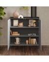 Madia alta 2 ante Polan 121x42x126h colore ardesia piombo