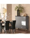 Madia alta 2 ante Polan 121x42x126h colore ardesia piombo