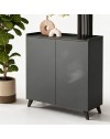 Madia alta 2 ante Polan 121x42x126h colore ardesia piombo
